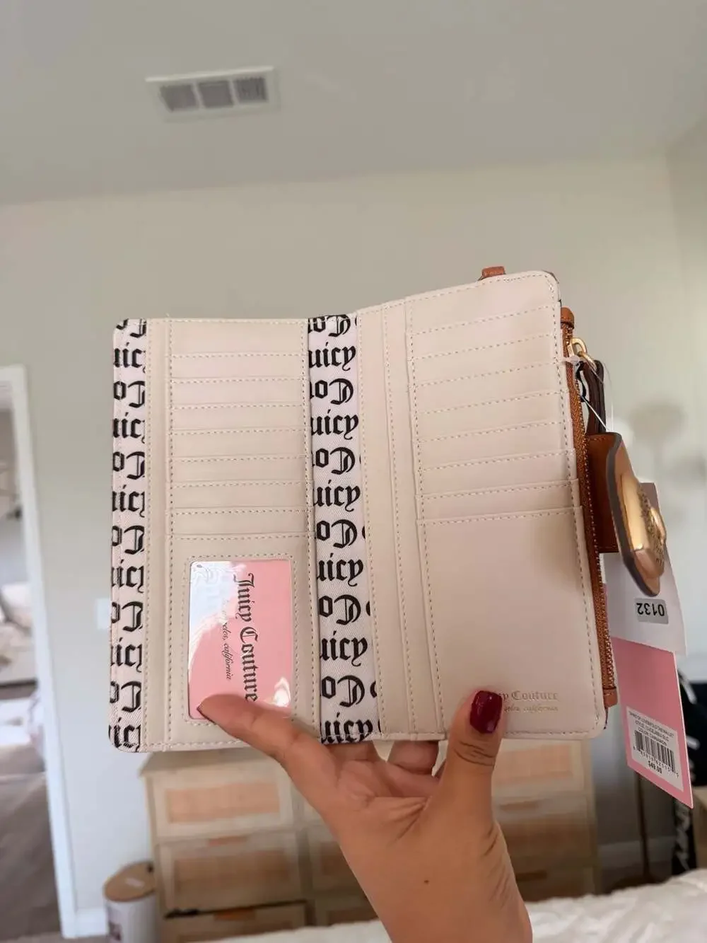 Juicy Couture Spirit of Love Bifold Tab Wallet Cinnamon